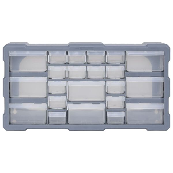 vidaXL Caixa organizadora com 22 gavetas 49x16x25,5 cm