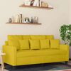 vidaXL Sof&aacute; de 2 lugares veludo 140 cm amarelo