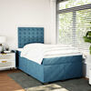 vidaXL Cama boxspring com colch&atilde;o 120x190 cm veludo azul
