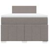 vidaXL Cama boxspring c/ colch&atilde;o 120x190cm tecido castanho-acinzentado