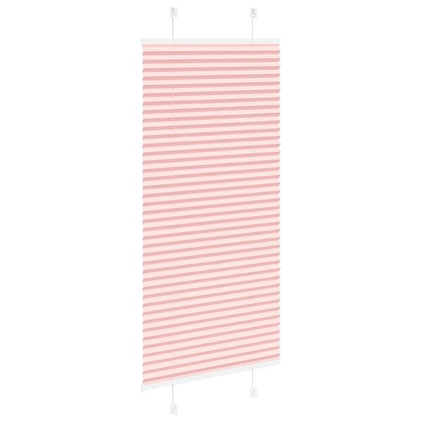 vidaXL Rosa Plissada Cega 60x100 cm Largura Tecido 59,4 cm Poli&eacute;ster
