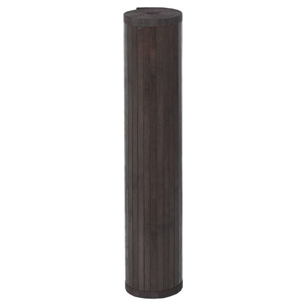 vidaXL Tapete retangular 100x1000 cm bambu castanho-escuro