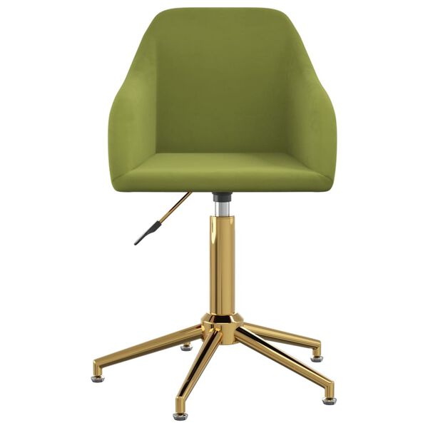 vidaXL Cadeiras de jantar girat&oacute;rias 6 pcs veludo verde-claro