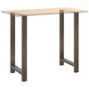 vidaXL P&eacute;s de mesa de bar em a&ccedil;o natural, 2 pe&ccedil;as, 60x (110-111) cm, a&ccedil;o