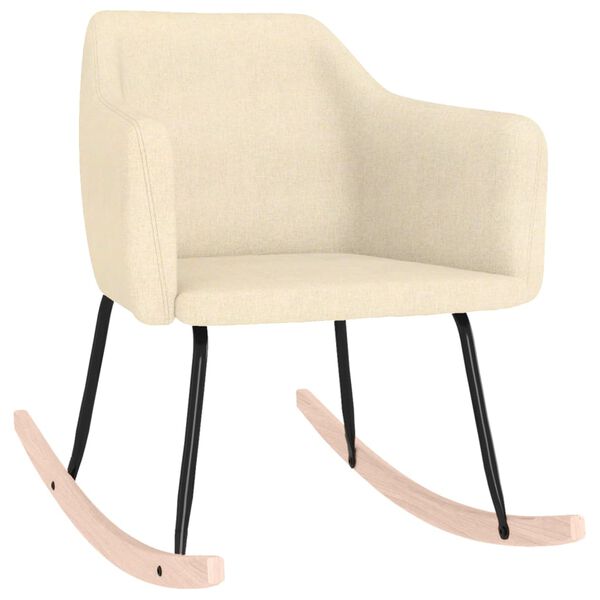 vidaXL Cadeira de baloi&ccedil;o tecido cor creme