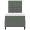 vidaXL Cama Box com colch&atilde;o Cinza Escuro 80 x 200 cm tecido