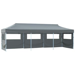 vidaXL Tenda para festas pop-up dobr&aacute;vel c/ 5 paredes 870x291x315 cm antracite