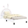 vidaXL Estrutura de Cama Infantil com Cabeceira Branco 80 x 200 cm PU