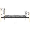 vidaXL Estrutura de cama 200x200 cm metal preto