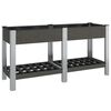 vidaXL Canteiro elevado jardim c/ prateleira 175x50x75 cm WPC cinzento