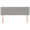 vidaXL Cabeceiras cinzento-claro 144x5x78/88 cm tecido