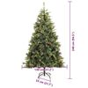vidaXL &Aacute;rvore de Natal Artificial Articulada com Cones Verde 240 cm
