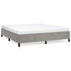 vidaXL Estrutura de cama sem colch&atilde;o, veludo cinza claro tamanho California King