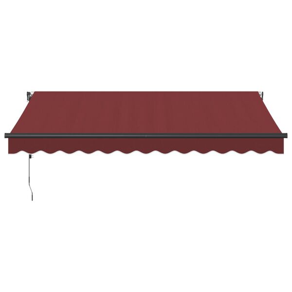 vidaXL Toldo retr&aacute;til autom&aacute;tico com luzes LED 350x250 cm bord&ocirc;