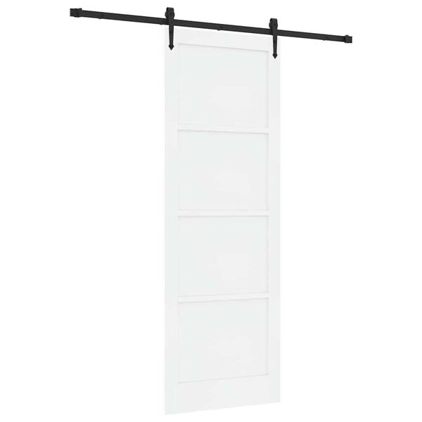vidaXL Porta Deslizante ORKDAL Branco e Preto 83 x 232 cm