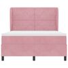 vidaXL Cama Box com colch&atilde;o com cabeceira Rosa 190 x 140 cm Veludo