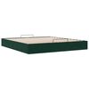 vidaXL Estrutura de cama otomana sem colch&atilde;o 180x200 cm verde escuro