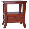 vidaXL Mesa de cabeceira madeira mogno maci&ccedil;a castanho cl&aacute;ssico