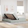 vidaXL Cama com Armazenamento com colch&atilde;o Cinzento-claro 100 x 200 cm