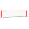 vidaXL Rede de t&eacute;nis 400x100x87 cm poli&eacute;ster preto e vermelho