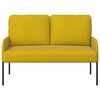 vidaXL Sof&aacute;s com almofada 110cm Amarelo Contraplacado