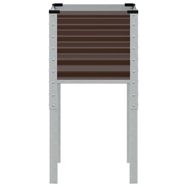 vidaXL Vaso de jardim marrom 45x45x88 cm a&ccedil;o