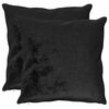 vidaXL Capa almofada 2 pcs HEERLEN Preto 65 x 65 cm Flanela