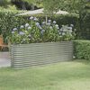 vidaXL Canteiro elevado jardim 224x40x68cm a&ccedil;o galvanizado prateado