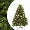 vidaXL &Aacute;rvore de Natal artificial verde claro com bolas 120 cm 150 LED