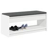 vidaXL Banco de Hall com almofada Branco 103 x 38 x 45 cm