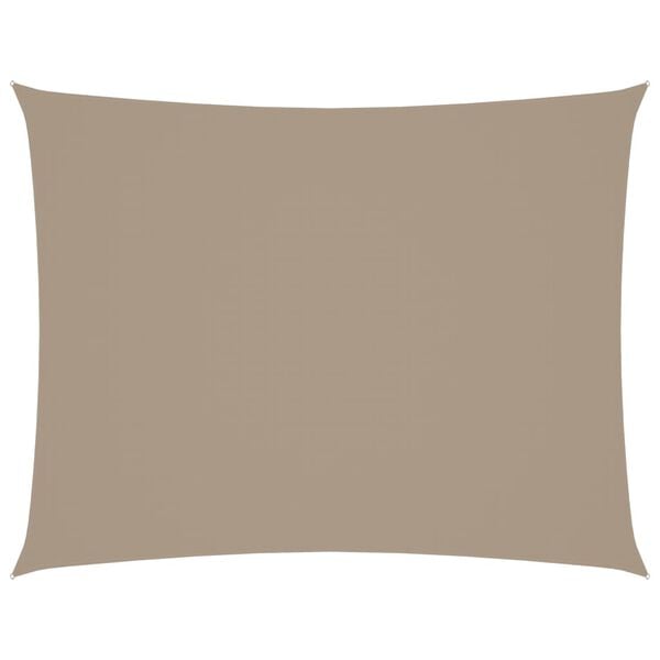 vidaXL Para-sol vela tecido oxford retangular 2x3,5m cinza-acastanhado