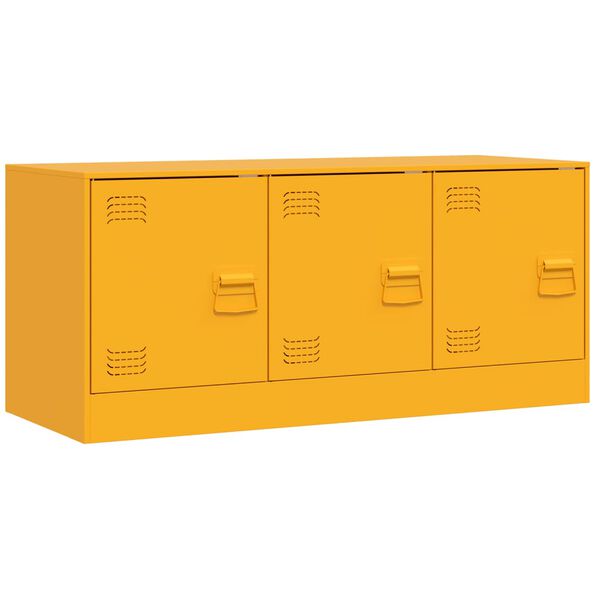 vidaXL M&oacute;vel de TV 99x39x44 cm a&ccedil;o amarelo mostarda