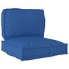 vidaXL Conjunto de Almofadas para Palete 2 pcs Azul Royal