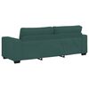 vidaXL Sof&aacute; de 3 lugares 220x77x82 cm tecido verde-escuro