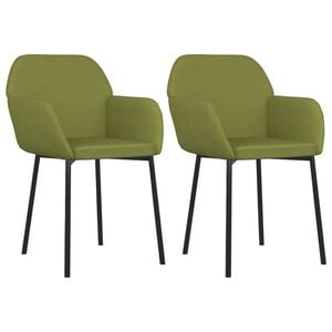 vidaXL Cadeiras de jantar 2 pcs veludo verde-claro