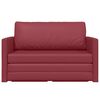 vidaXL Sof&aacute;-Cama 110cm Vinho Vermelho Couro Artificial