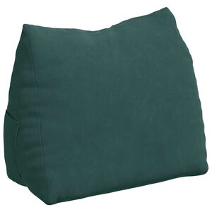 vidaXL Travesseiro para Costas Verde Escuro 45 x 20 x 35 cm