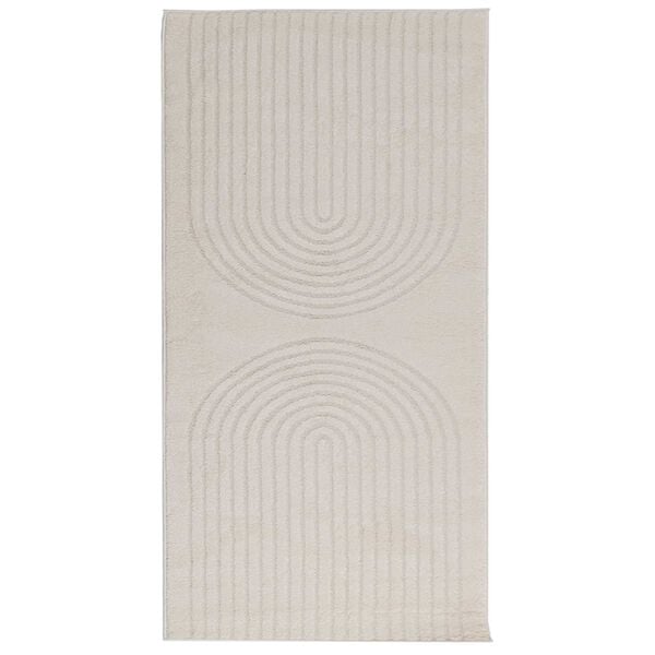 vidaXL Tapetes de &aacute;rea Retangular Creme 150 x 80 cm