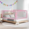vidaXL Barra de seguran&ccedil;a p/ cama infantil tecido 200x25 cm rosa