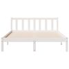 vidaXL Cama extra longa sem colch&atilde;o 160x210 cm pinho maci&ccedil;o branco
