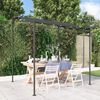 vidaXL Toldo 2x2,3 m 180 g/m&sup2; tecido e a&ccedil;o antracite