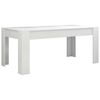 vidaXL Mesa de jantar 180x90x76 cm contraplacado branco brilhante