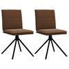 vidaXL Cadeira de jantar Brown Faux Suede Leather