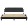 vidaXL Estrutura de cama Dover 160x200cm couro artif. preto/branco