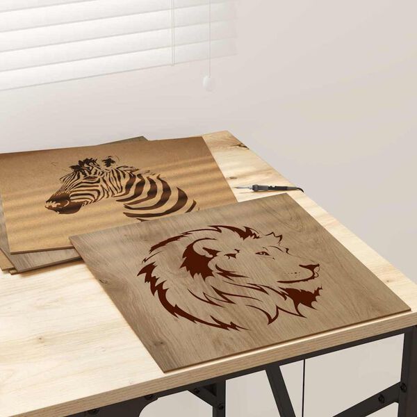 vidaXL Pain&eacute;is de Decora&ccedil;&atilde;o 12 pcs Carvalho Artesanal