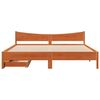 vidaXL Estrutura de cama c/ gavetas 180x200 cm pinho castanho cera