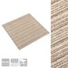 vidaXL Tapete 20 pcs Bege Listrado 50 x 50 cm 100% Polipropileno