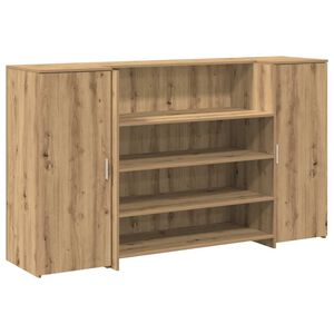 vidaXL Balc&atilde;o de recep&ccedil;&atilde;o 180x50x103,5 cm madeira carvalho artisiano
