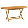 vidaXL Mesa de jardim dobr&aacute;vel 160x85x75 cm madeira eucalipto maci&ccedil;a