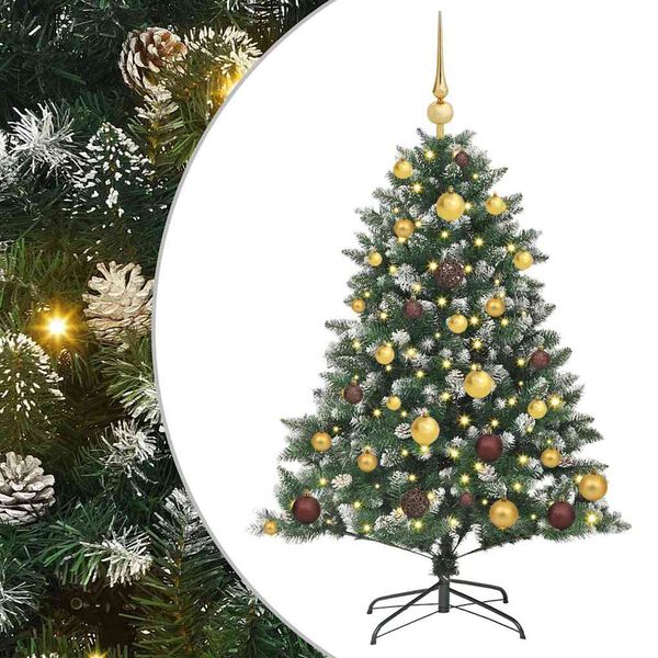 vidaXL &Aacute;rvore de Natal Artificial Verde 120 cm PVC, Pl&aacute;stico e A&ccedil;o